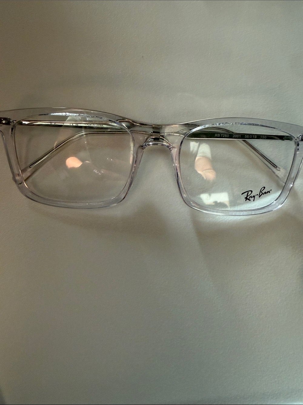 Ray-Ban Clear Transparent Rectangle Eyeglasses